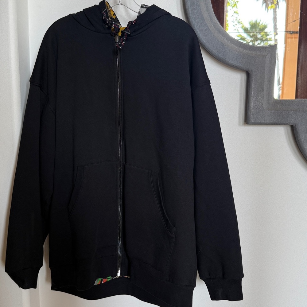 Black and colorful - Zip-Up Hoodie reversible